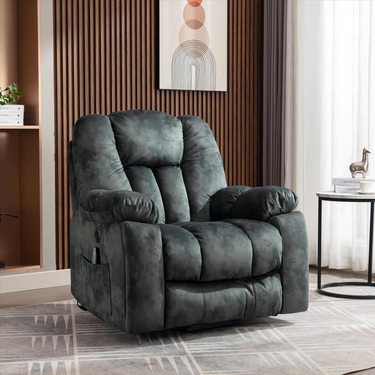 40.6 W Oversize Power Lift Recliner Chair With Massage Heating