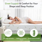 10 Inch Cooling Gel Memory Foam Mattress / Cooling Gel Foam / Pressure Relieving / CertiPUR-US Certified / Bed-in-a-Box