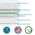 10 Inch Memory Foam Mattress / Cooling Gel Foam / Pressure Relieving / CertiPUR-US Certified / Bed-in-a-Box