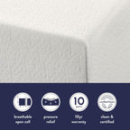 10 Inch Green Tea Memory Foam Mattress