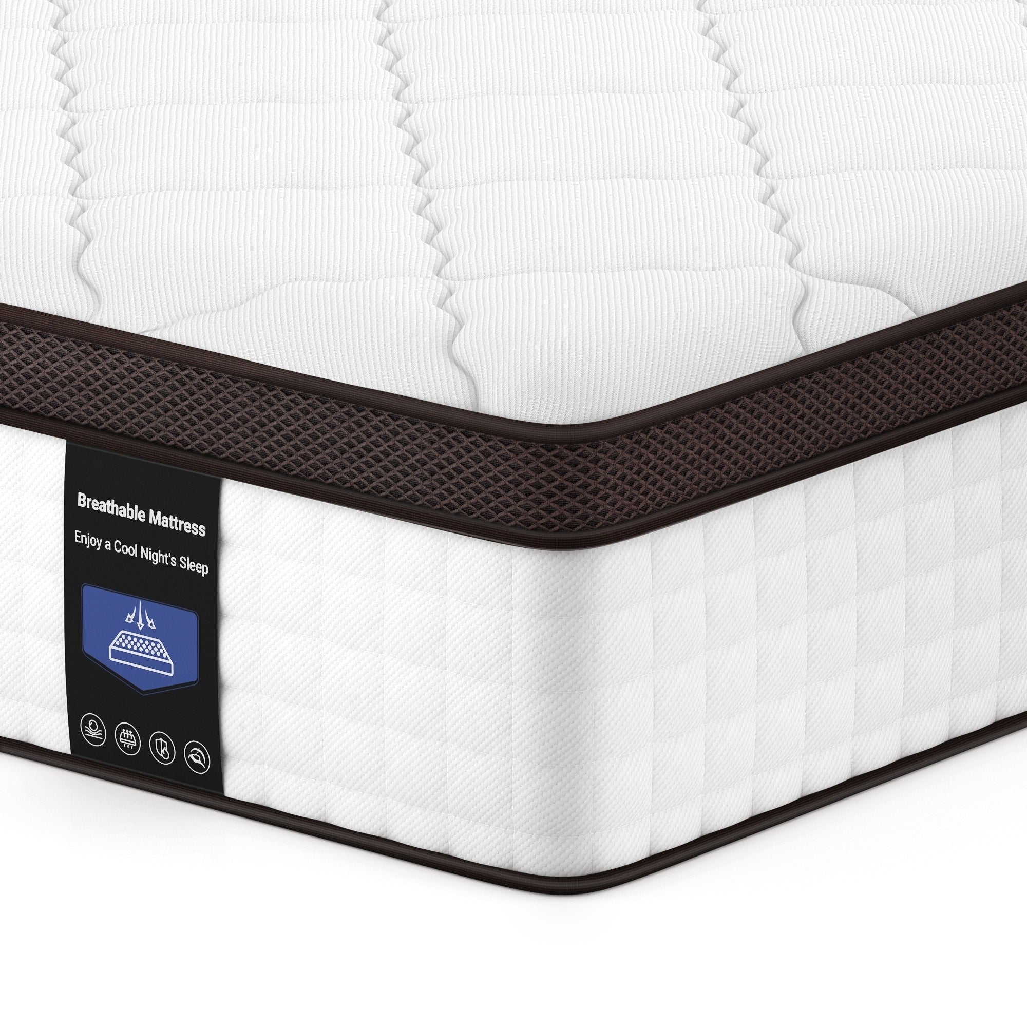 10-Inch Memory Foam and Pocket Springs Premium Mattresses,Eruo Top Mattress