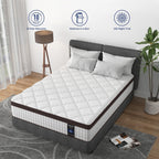 10 Inch Twin/ Full/ Queen Pillow Top Mattress，Memory Foam and Pocket Spring Hybrid Mattress