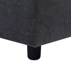102.4 L-Shaped Polyester Sectional Sofa with Reversible Footstool, Thick Cushions, and Plastic Legs