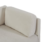 102.4 L-Shaped Polyester Sectional Sofa with Reversible Footstool, Thick Cushions, and Plastic Legs