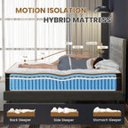 10 Full Plush Mattresses with Encased Coils & Gel Memory Foam,Fiberglass-Free,Motion Isolation-Edge Support,Mattress in a Box