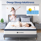10 King Mattress,Memory Foam Hybrid Mattress with Space Cotton for Tight Sleep,Cooling Mattress with Stronger Support