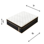 10 King Plush Hybrid Mattresses with Independently Encased Coils & Gel Memory Foam, Fiberglass-Free