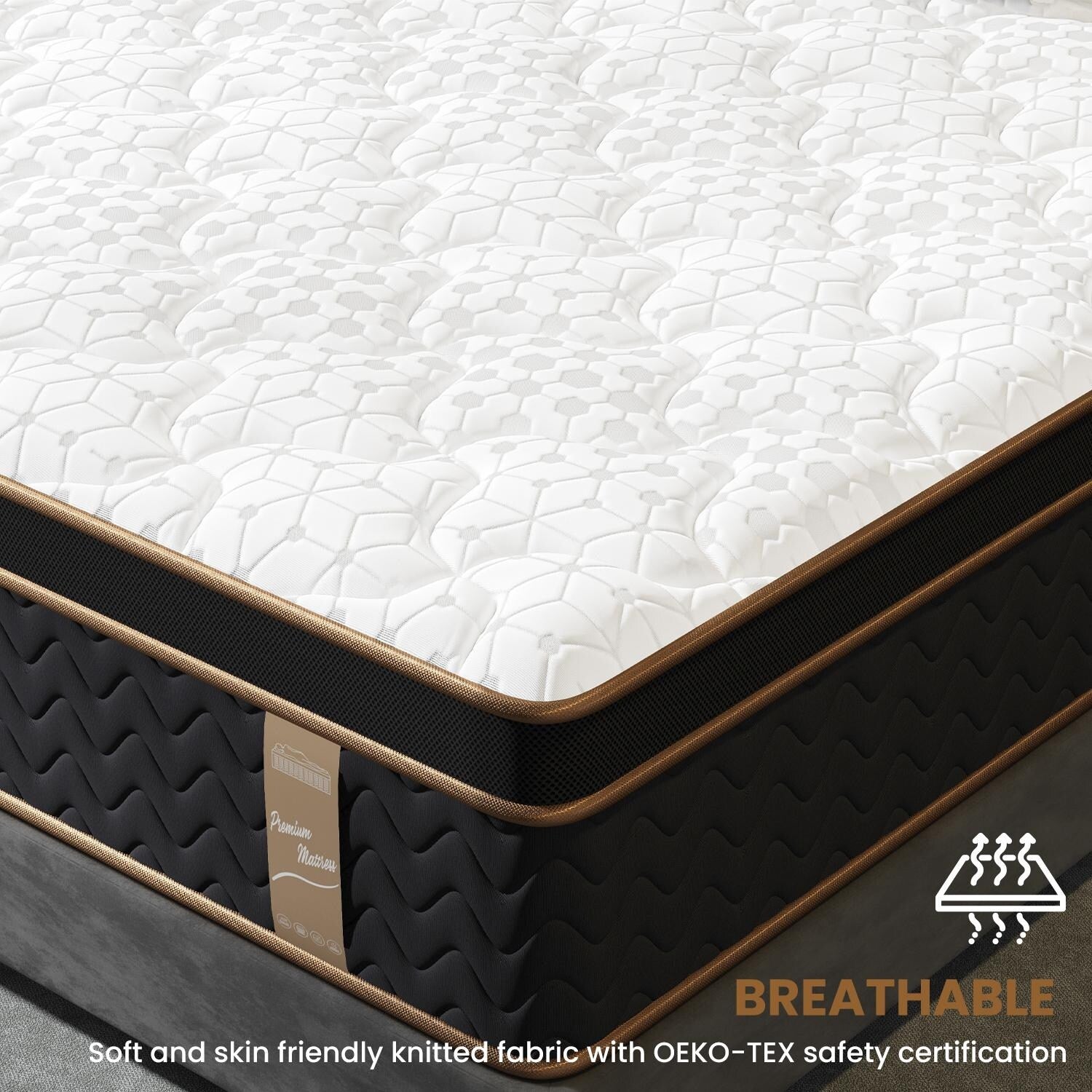 10 Twin Plush Hybrid Mattresses with Encased Coils&Gel Memory Foam,Fiberglass-Free,Motion Isolation-Edge Support