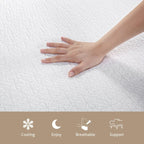 10'' Medium Gel Memory Foam Mattress Infused with Green Tea