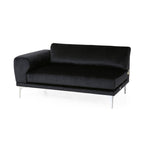 111 Velvet 4-Seater Sofa with Soft Cushions and Metal Silver Legs for Living Room