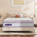 12 Inch Hybrid Mattress with Memory Foam and Spring Coils, Euro Top Mattress in a Box