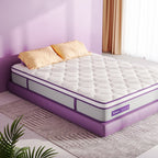12 Inch Hybrid Mattress with Memory Foam and Spring Coils, Euro Top Mattress in a Box