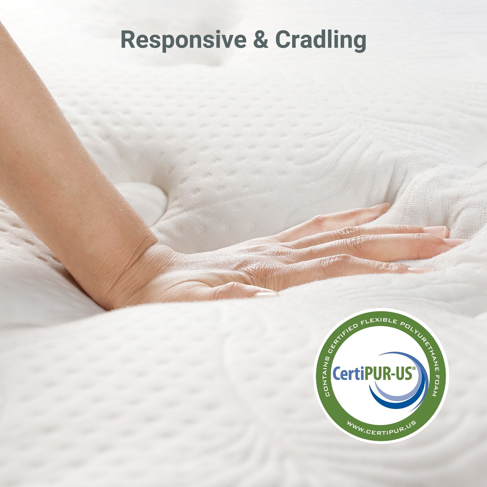12-Inch Hybrid Memory Foam Pocket Spring Mattress - White