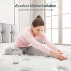 12-Inch Hybrid Memory Foam Pocket Spring Mattress - White