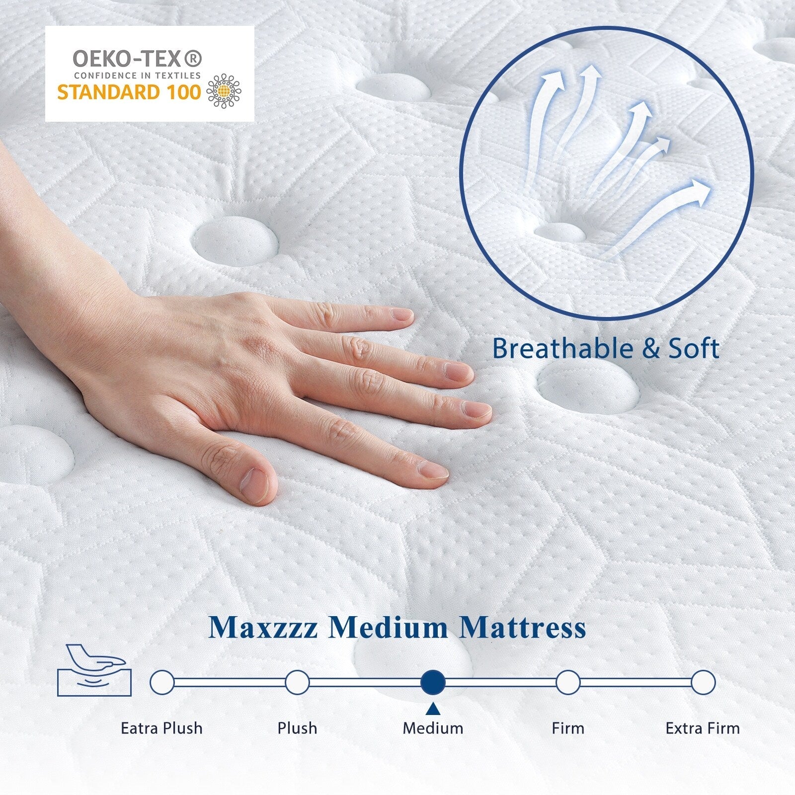 12 Inch King Hybrid Mattress in Box Cooling Memory Foam Pocket Coils Motion Isolation Luxury