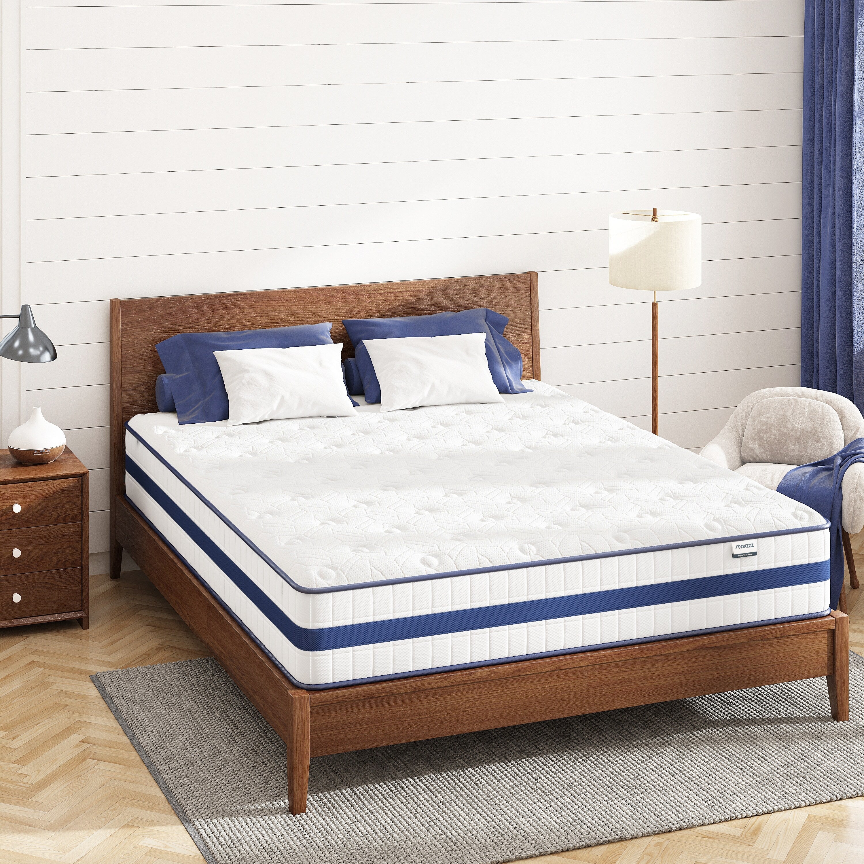 12 Inch King Hybrid Mattress in Box Cooling Memory Foam Pocket Coils Motion Isolation Luxury