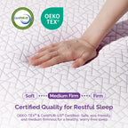 12 Inch Medium Firm Copper Gel Memory Foam Mattress for Back & Pressure Relief - CertiPUR-US Certified