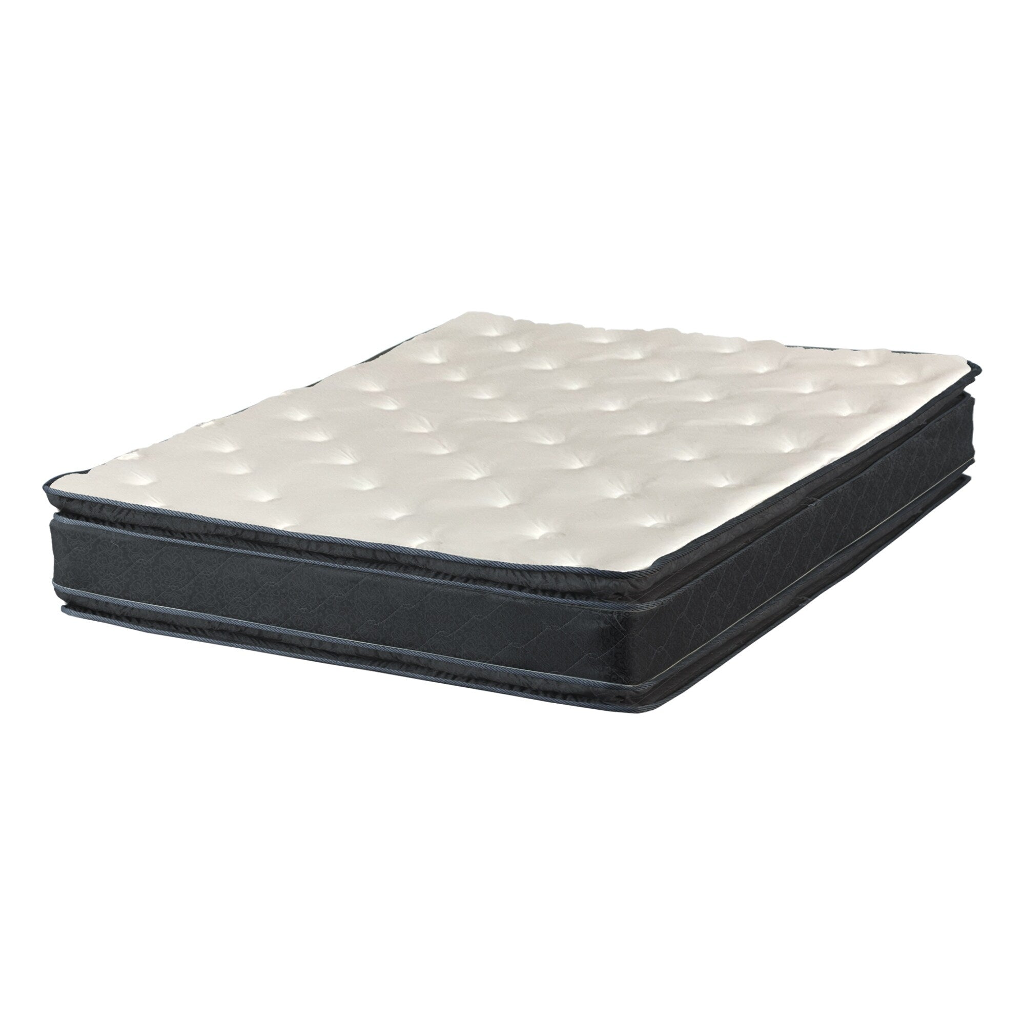 12-Inch Medium Firm Pillow Top Heavier Pocket Coil Spring Hybrid Mattress, Motion Isolation with Durable Support, Bed in a Box