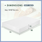 12 in. Gel-Infused Memory Foam Mattress