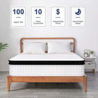 12 in. Medium Gel Memory Foam Hybrid Pocket Spring Pillow Top Full XL Mattress