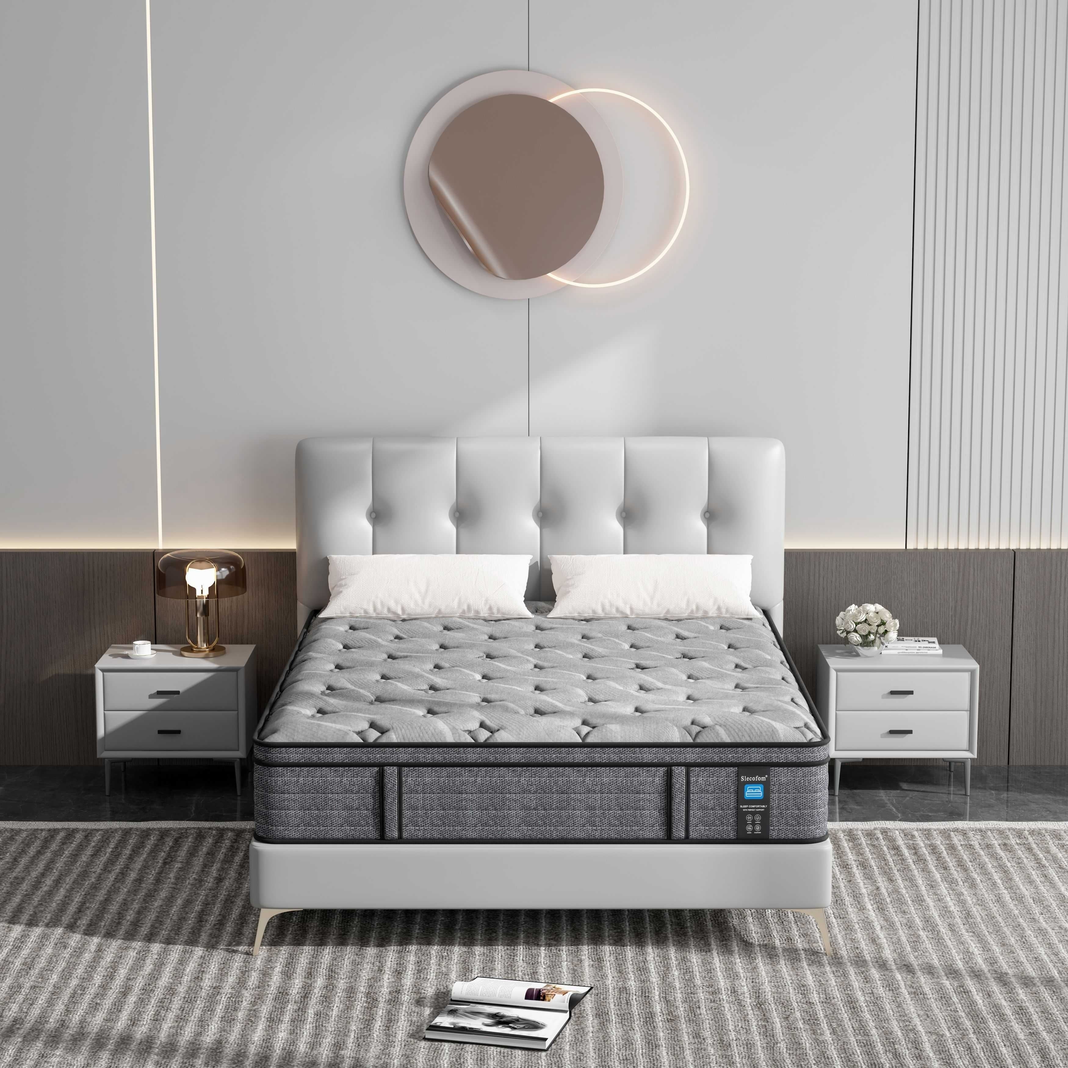12-inch Euro Top Medium Hybrid Mattress, Memory Foam Mattress in a Box