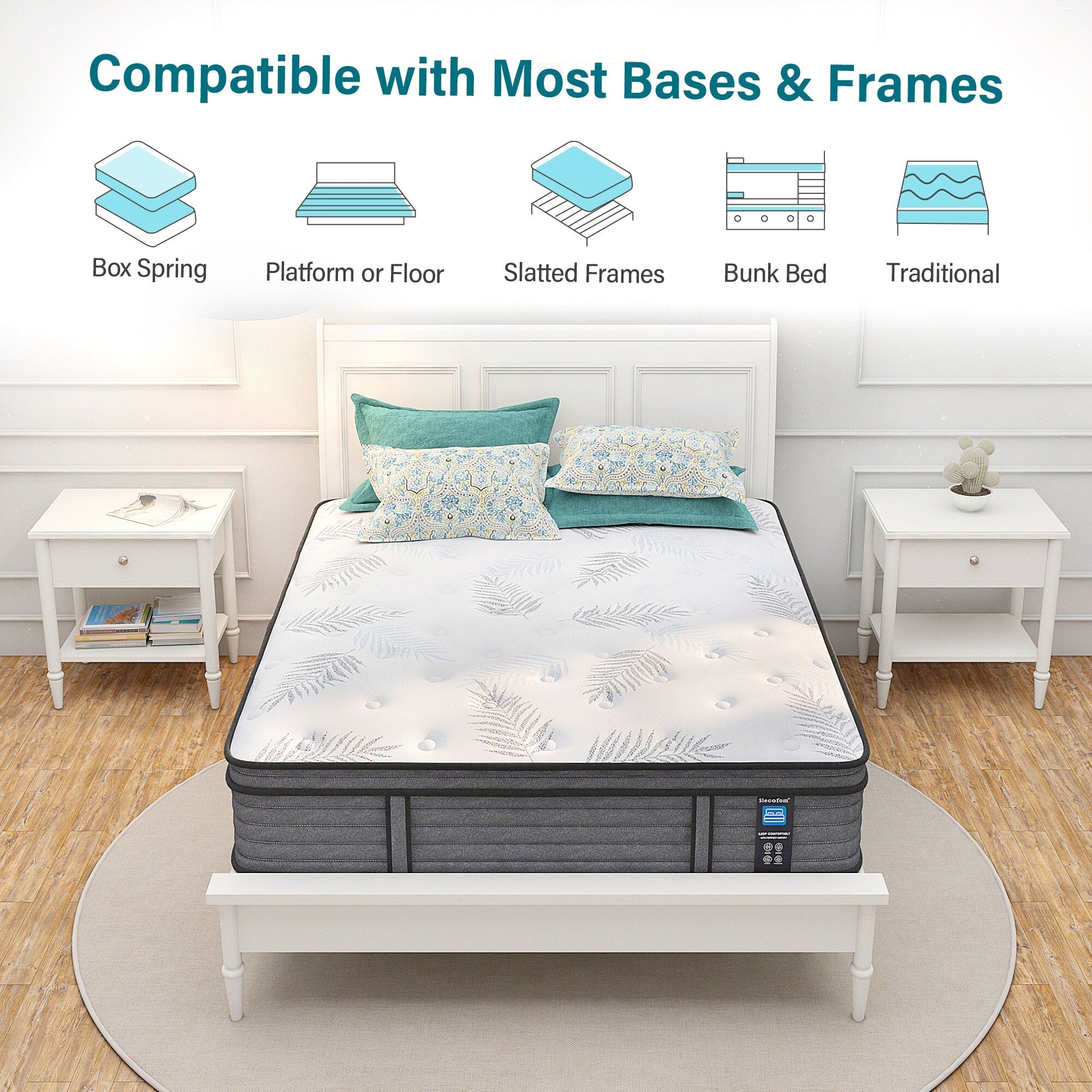 12-inch Firm Euro Top Gel Memory Foam Hybrid Mattress in a Box
