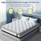 12 inch King Hybrid Mattress in a Box, Cooling Gel Infused Memory Foam and Pocket Spring Mattress, Medium Firm, 76 x 80 inches