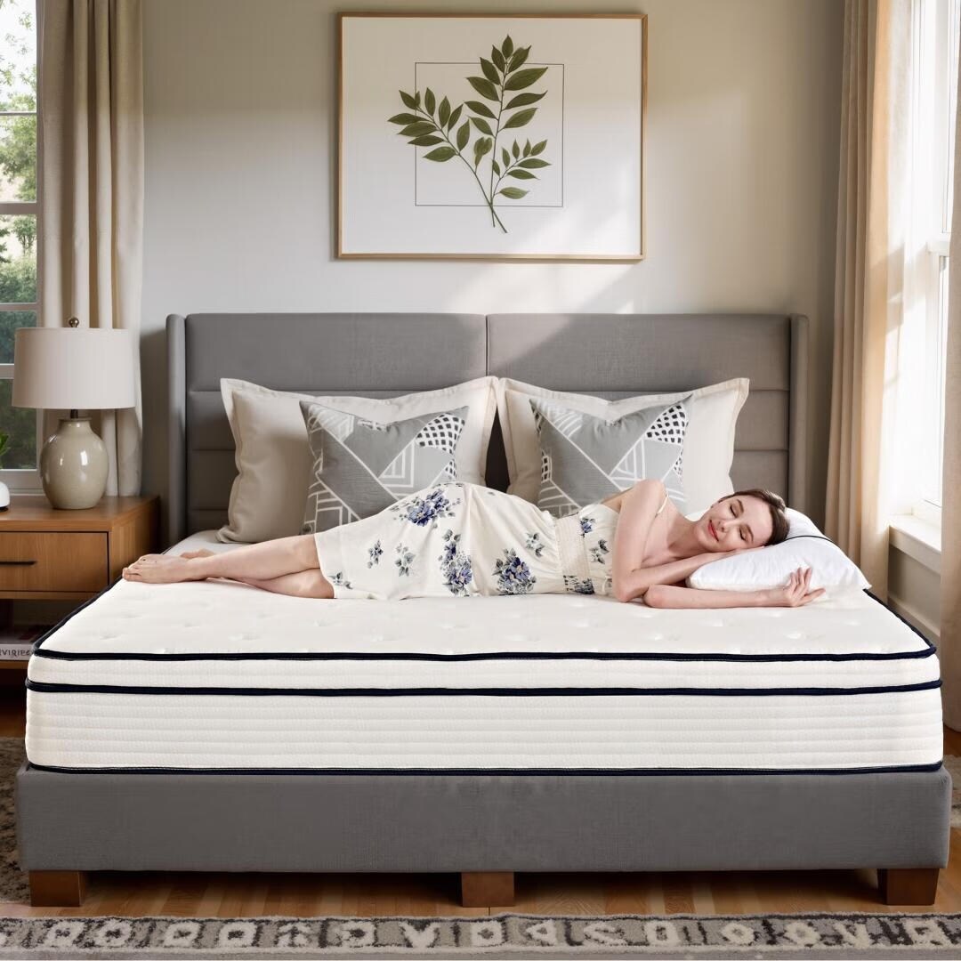 12 inch Medium Euro Top Gel Memory Foam Independent Bagged Spring Mattress in a Box