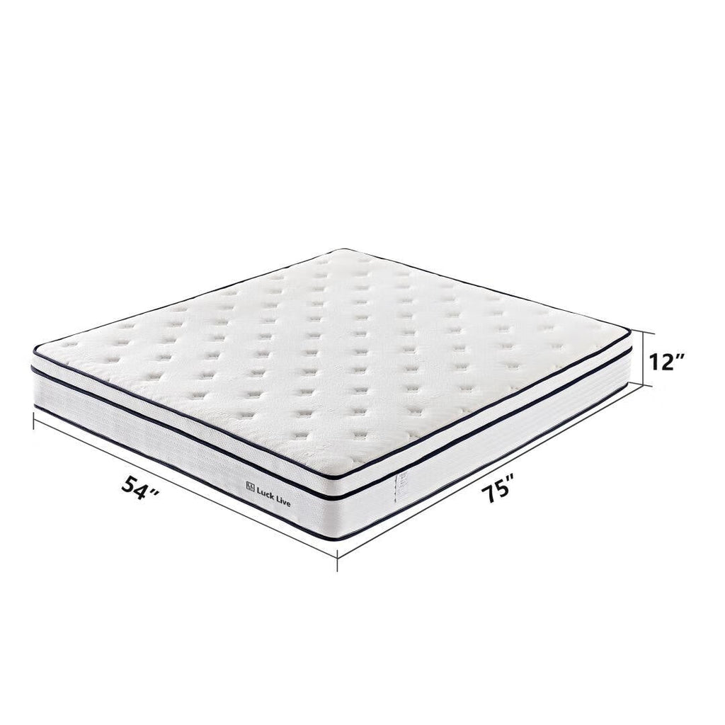 12 inch Medium Euro Top Gel Memory Foam Independent Bagged Spring Mattress in a Box