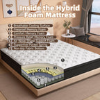 12 inch Medium Euro Top Memory Foam Hybrid Twin Mattress in a Box