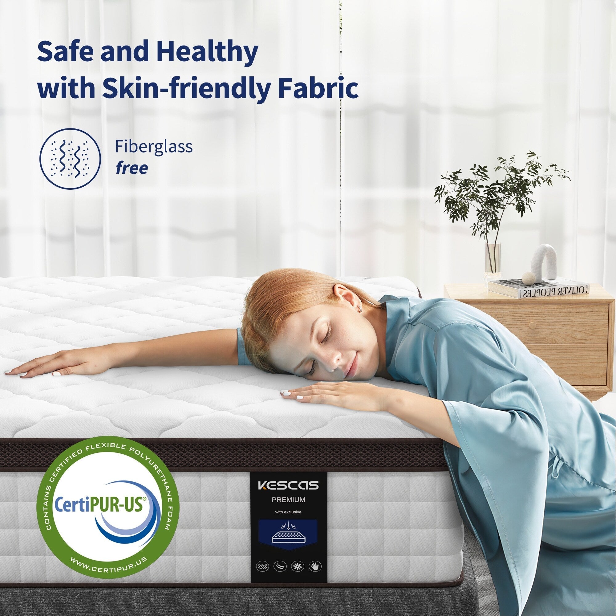 12-inch Memory Foam Medium Firm Innerspring Mattress,Full Queen King Size Optional