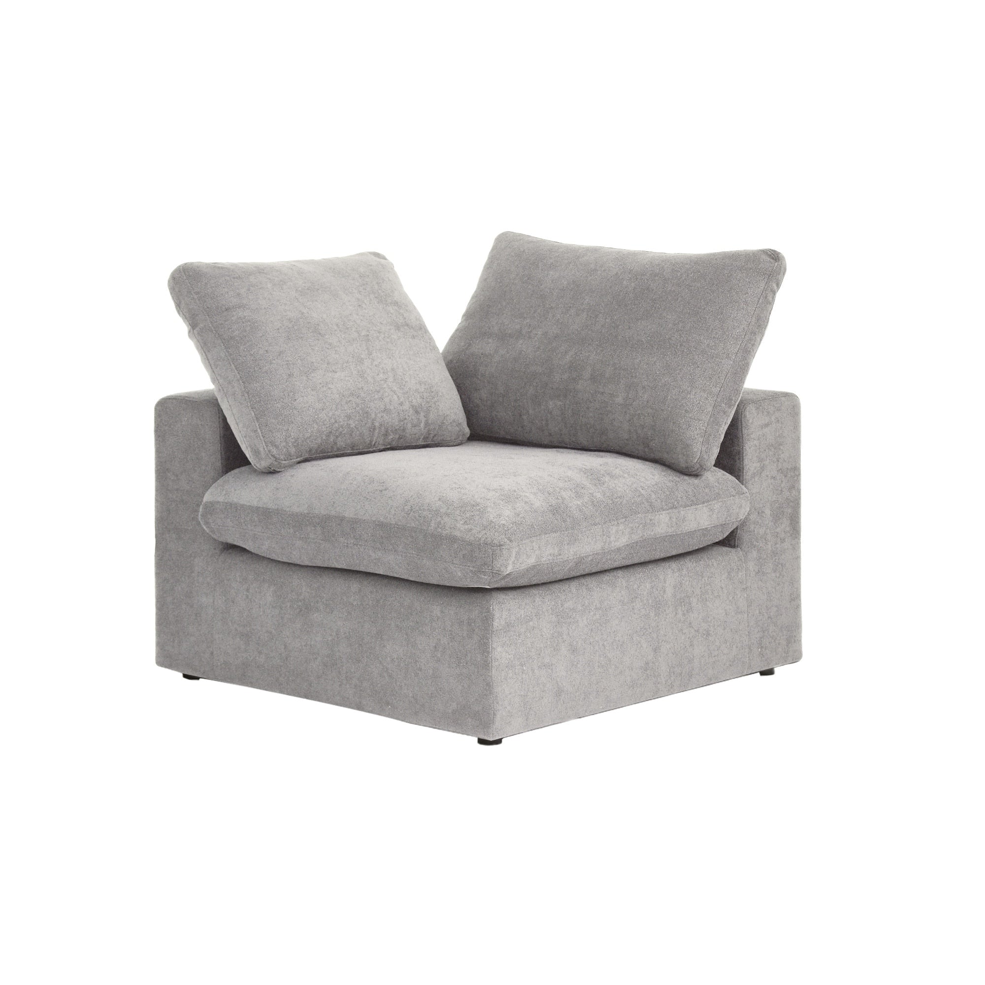 120 L-shaped Modern Sectional Sofa Linen Modular Sofa Couch with Storage Ottoman