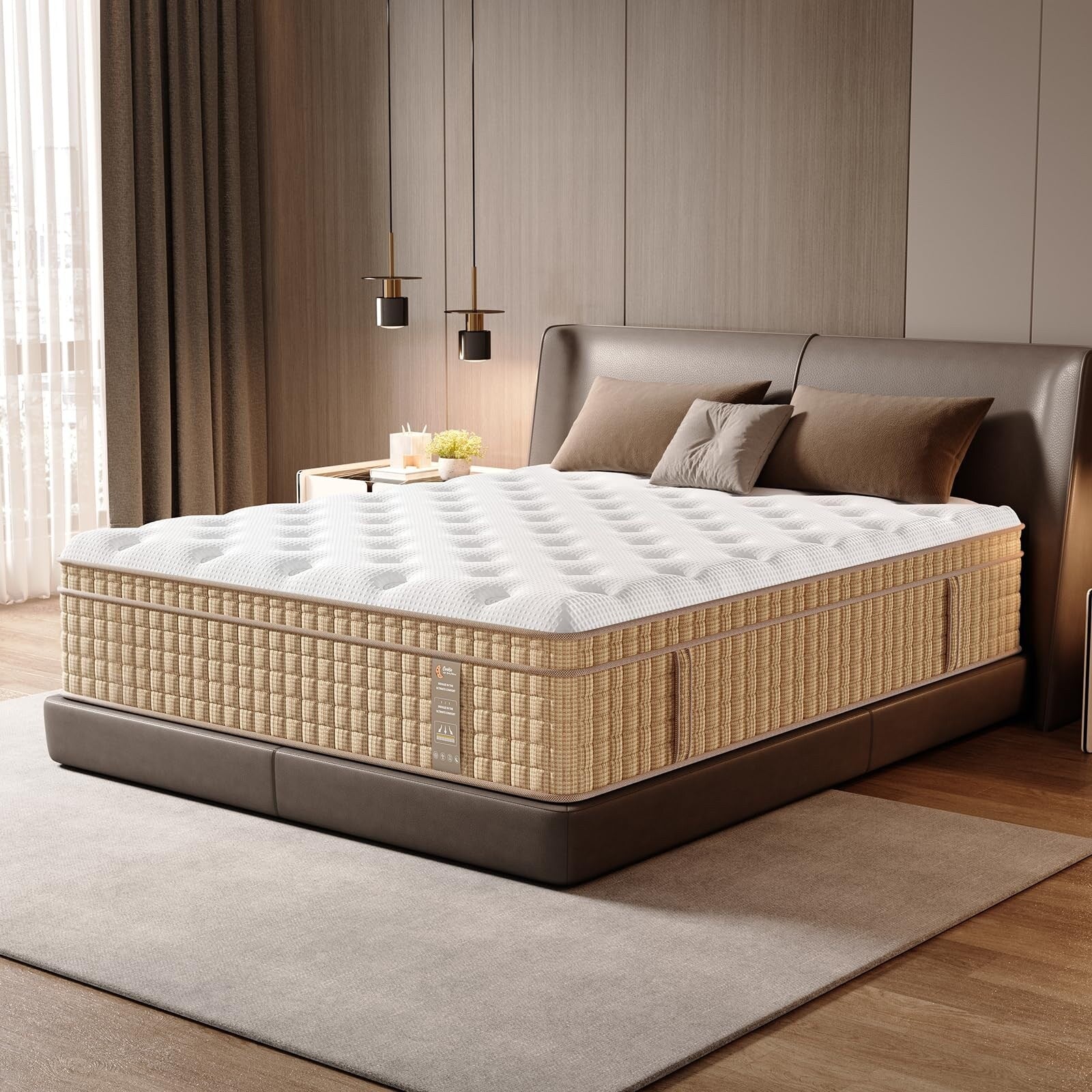 12 Hybrid Innerspring Mattress with Gel Memory Foam Fiberglass-Free Medium Plush CertiPUR-US Certified
