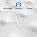 12 Hybrid Innerspring Mattress with Gel Memory Foam Fiberglass-Free Medium Plush CertiPUR-US Certified