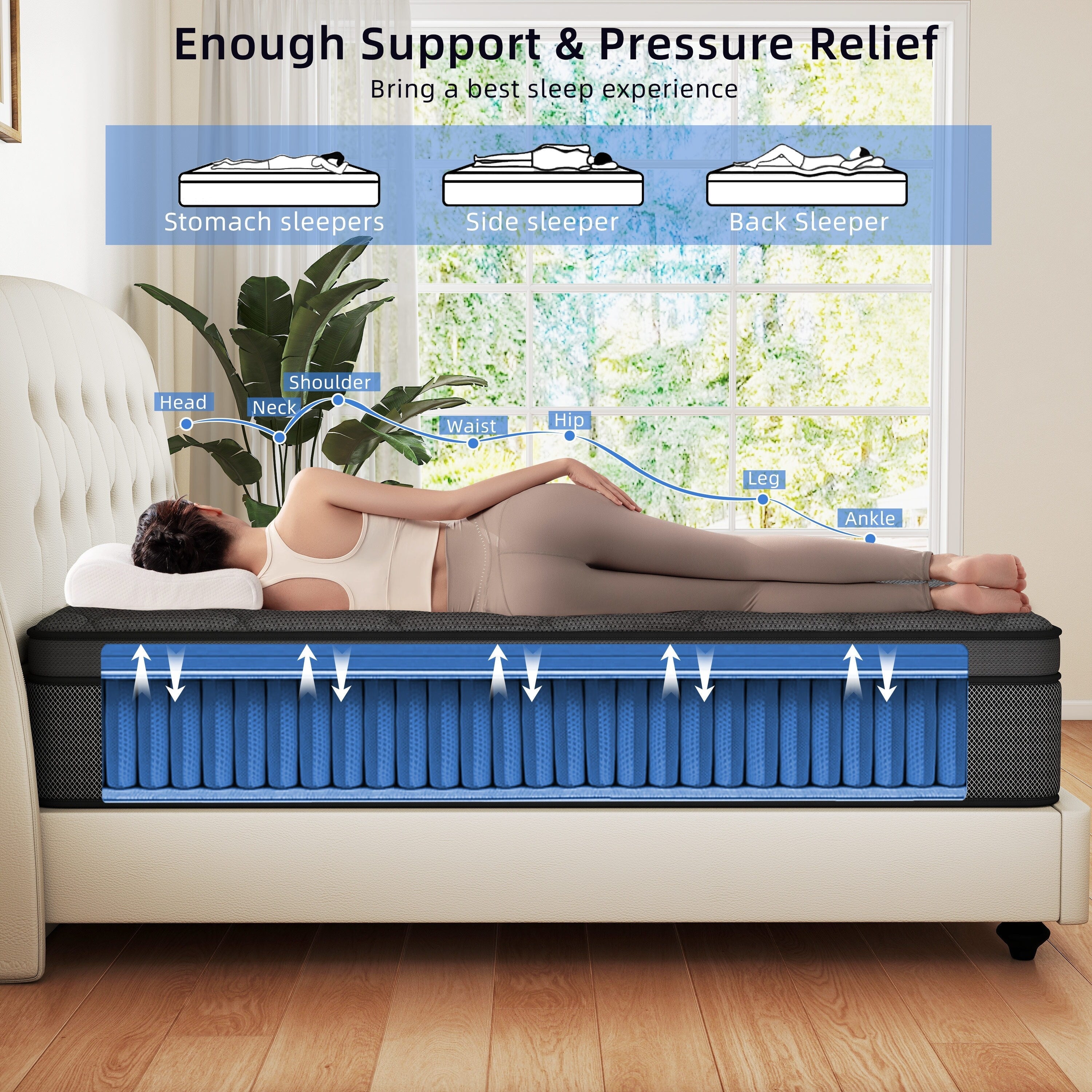 12 Medium Memory Foam Hybrid Mattress in a Box
