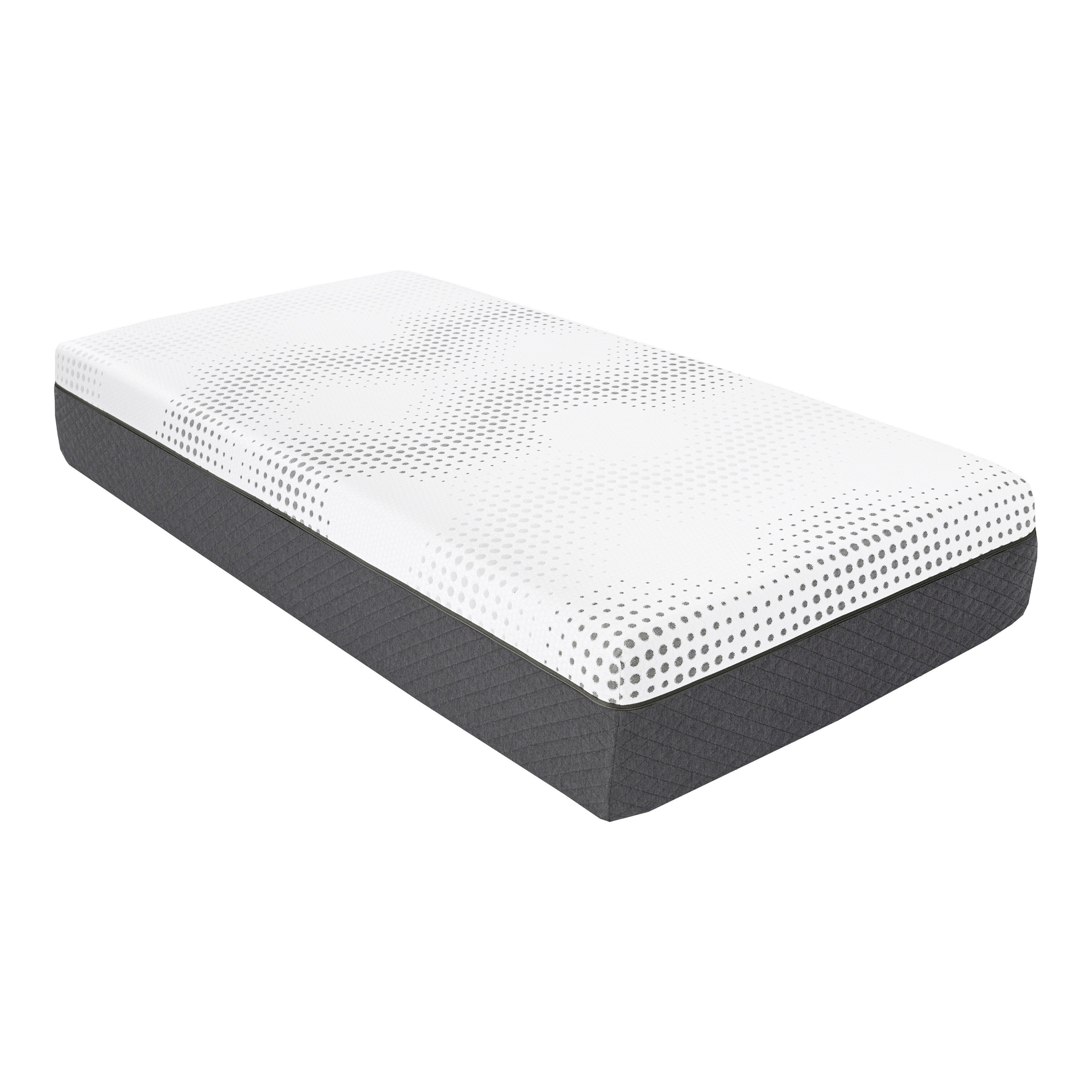 12 Plush Foam Pocket Coils Mattress, Green Tea Gel-Infused Memory Foam Hybrid Mattress in a Box