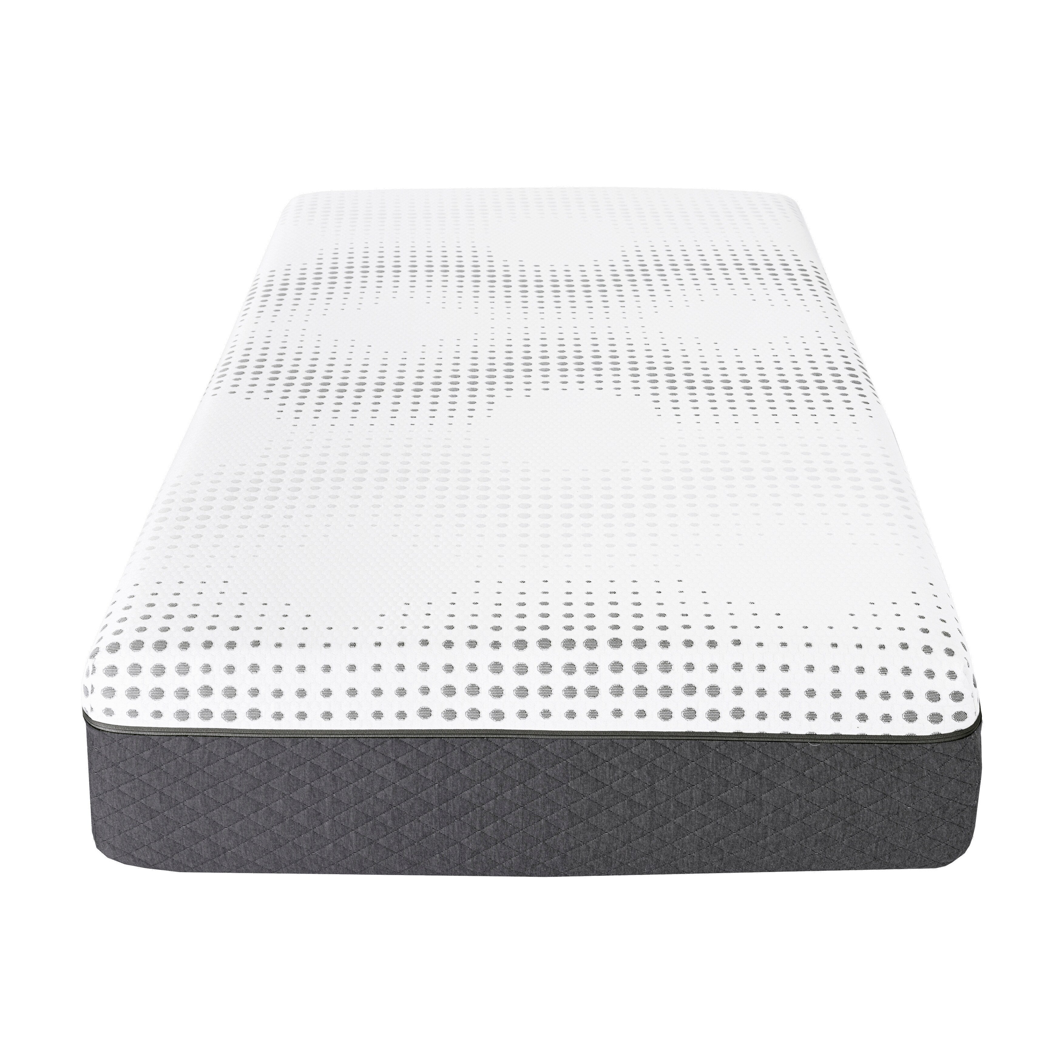 12 Plush Foam Pocket Coils Mattress, Green Tea Gel-Infused Memory Foam Hybrid Mattress in a Box
