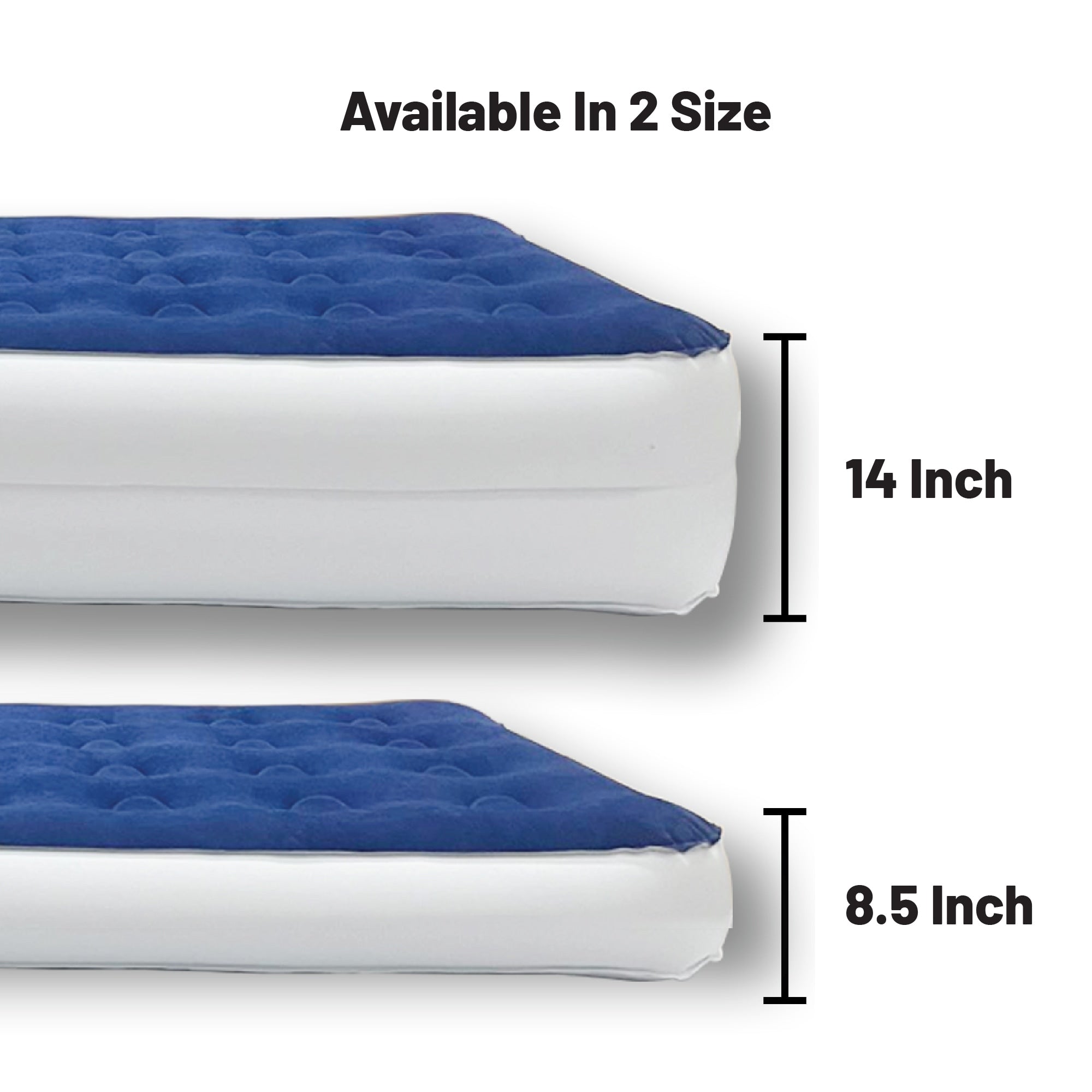 14-Inch Durable Air Mattress with Comfort Coil Technology and High Capacity Pump, good for Camping, Home and Portable Travel.