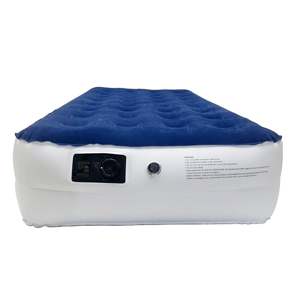 14-Inch Durable Air Mattress with Comfort Coil Technology and High Capacity Pump, good for Camping, Home and Portable Travel.