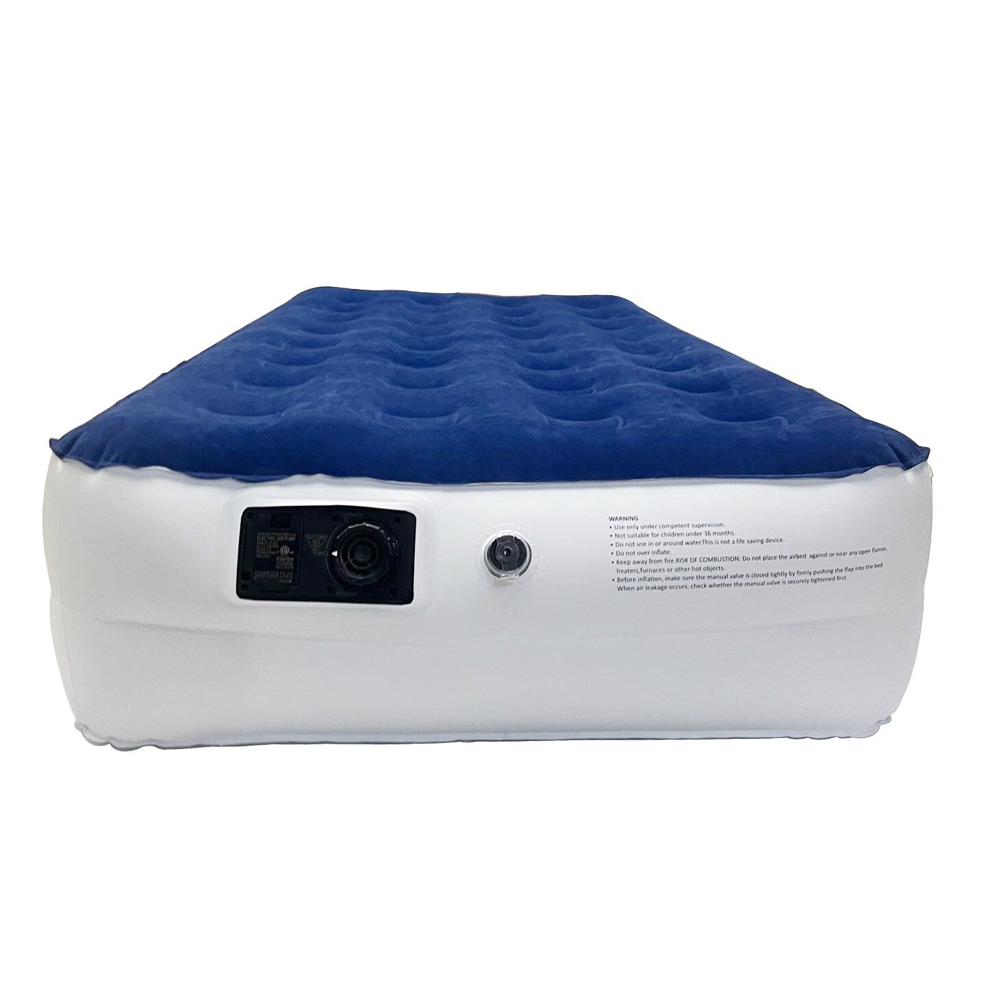 14-Inch Durable Air Mattress with Comfort Coil Technology and High Capacity Pump, good for Camping, Home and Portable Travel.