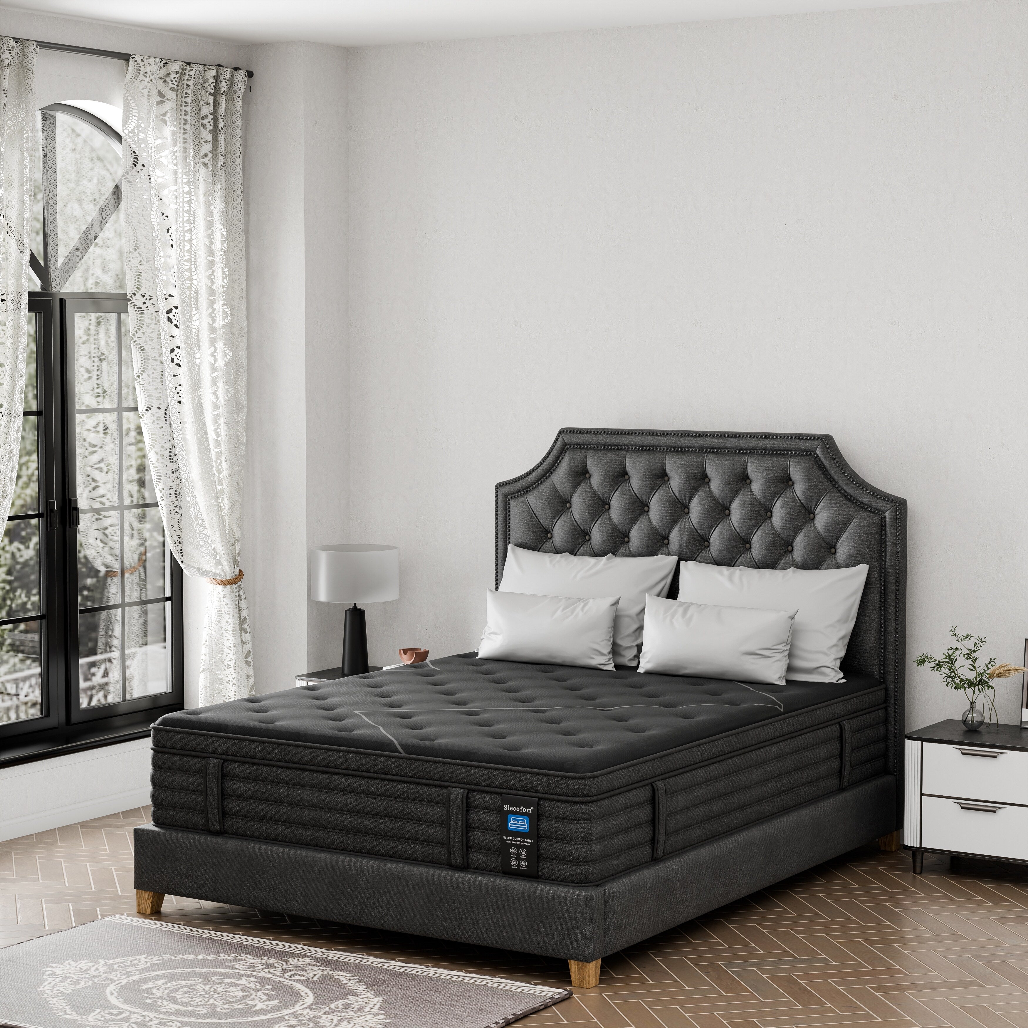 14 Inch Extra Firm Cooling Hybrid Mattress in a Box with Motion Isolation
