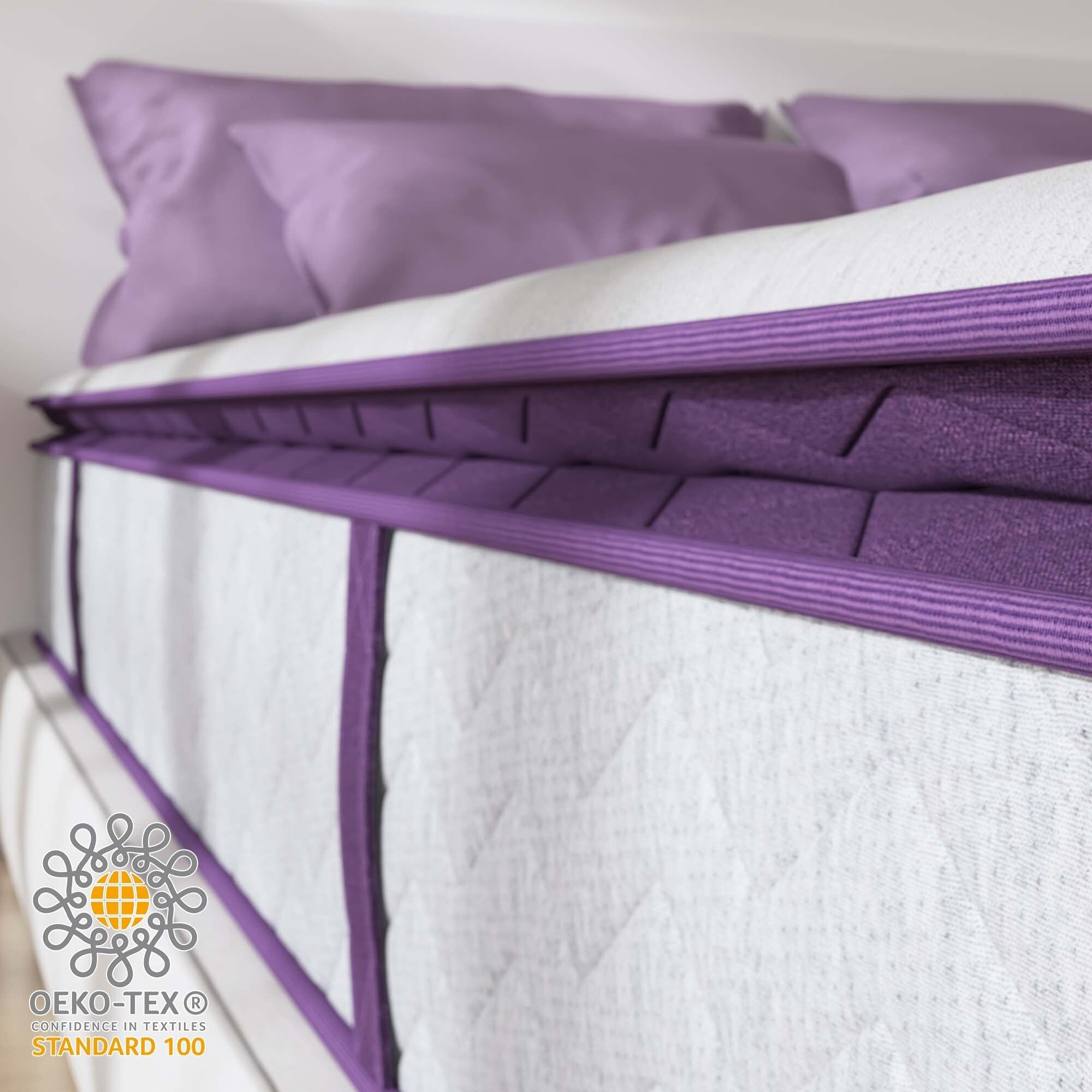 14 Inch Hybrid Queen and King Pillow Top Mattress,Innerspring Edge Support,Breathable and Skin-Friendly ,Low Motion Transfer