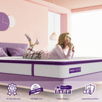 14 Inch Hybrid Queen and King Pillow Top Mattress,Innerspring Edge Support,Breathable and Skin-Friendly ,Low Motion Transfer