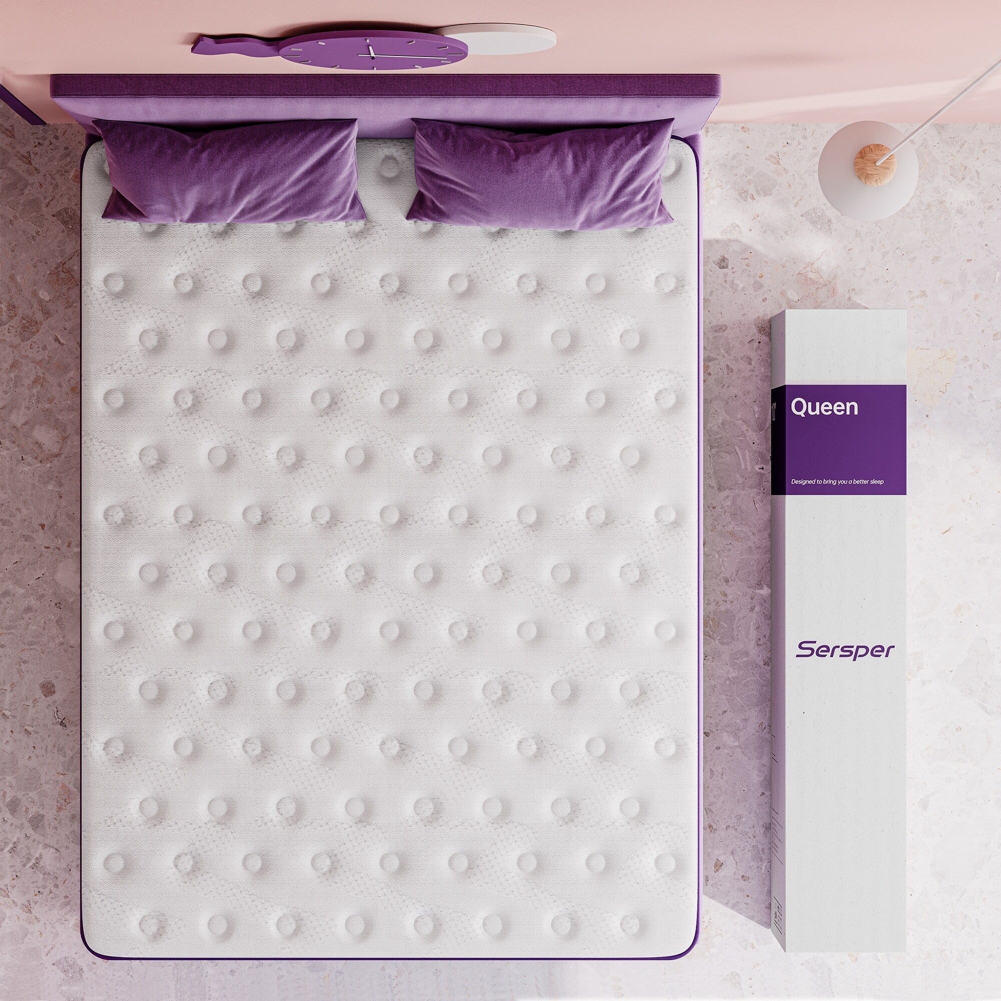 14 Inch Hybrid Queen and King Pillow Top Mattress,Innerspring Edge Support,Breathable and Skin-Friendly ,Low Motion Transfer