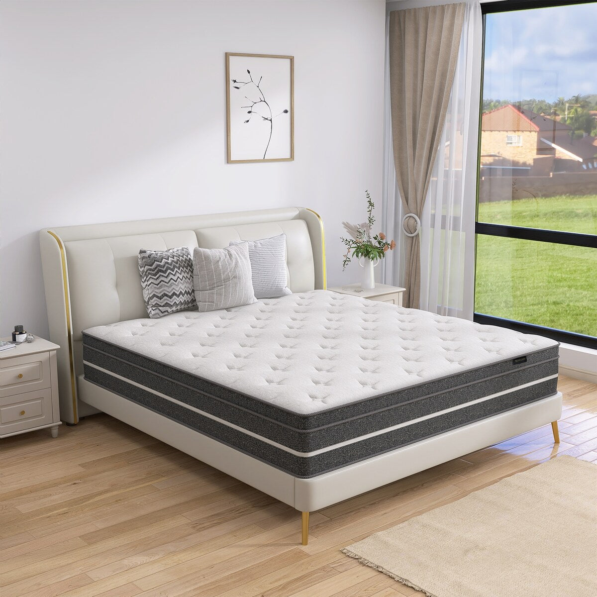 14 Inch Mattress Gel Infused Memory Foam Hybrid Pocket Coils