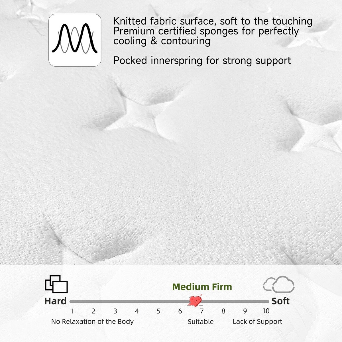 14 Inch Mattress Gel Infused Memory Foam Hybrid Pocket Coils