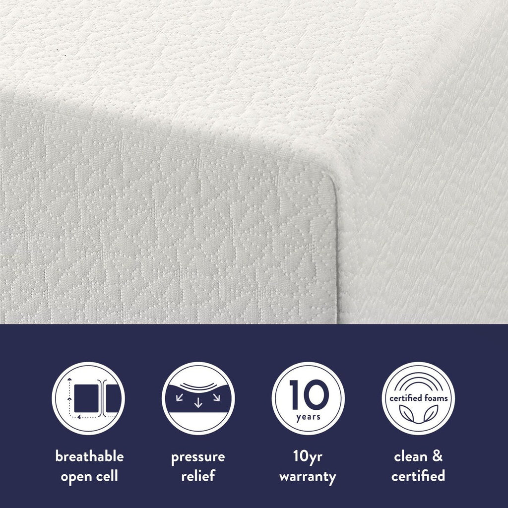 14 Inch Green Tea Memory Foam Mattress
