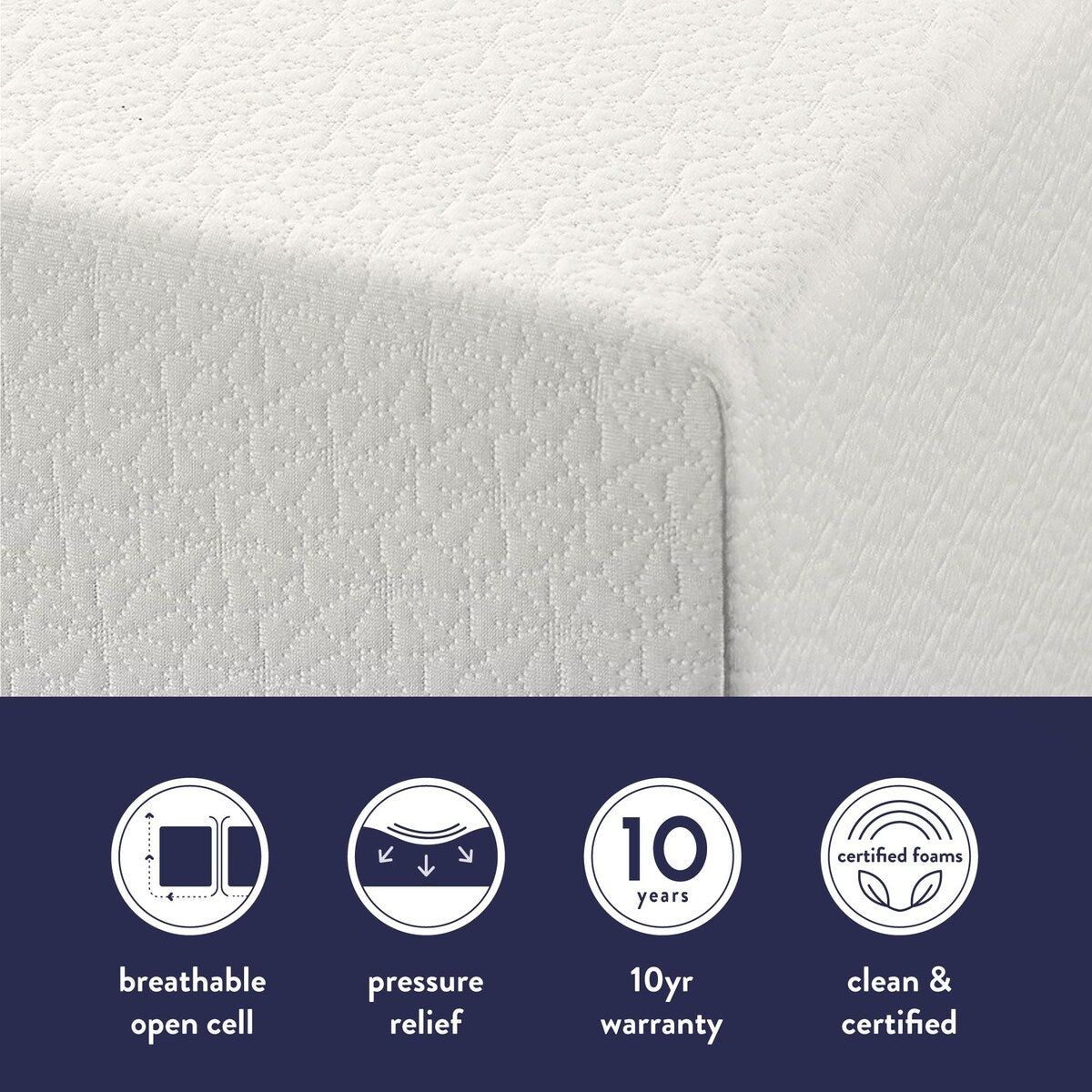 14 Inch Green Tea Memory Foam Mattress