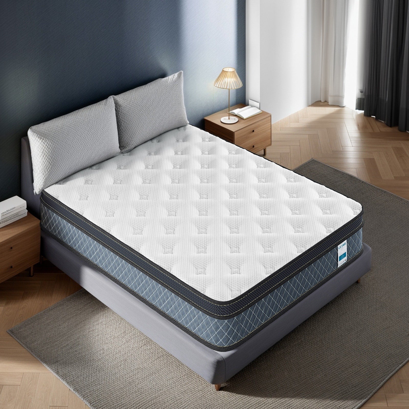 14-inch Medium Firm Gel Memory Foam Mattress with Pocket Spring Hybrid Mattress