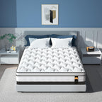 14 inch Twin Hybrid Mattress in a Box, Cooling Gel Infused Memory Foam and Pocket Spring Mattress, Medium Firm, 38 x 74 inches